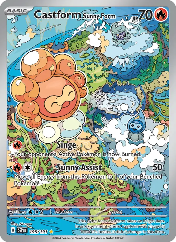 Castform Sunny Form 195 Surging Sparks Pokesingles