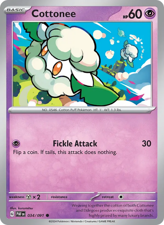 Cottonee 34 Paldean Fates Pokesingles