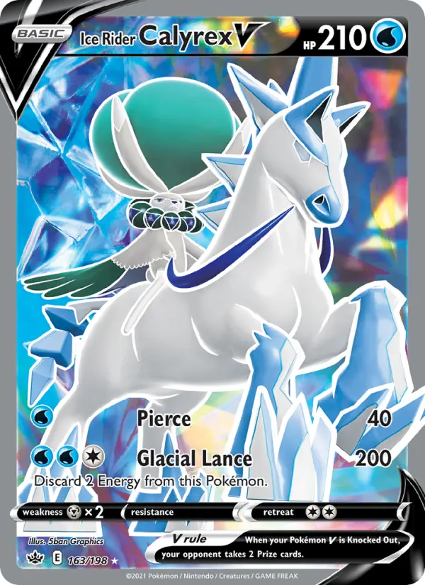 Ice Rider Calyrex V 163 Chilling Reign Pokesingles