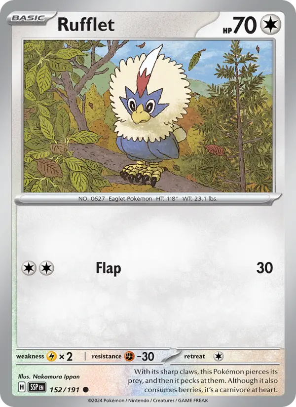 Rufflet 152 Surging Sparks Pokesingles