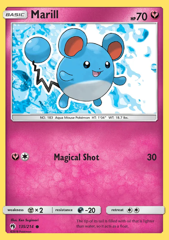 Marill 135 Lost Thunder Pokesingles