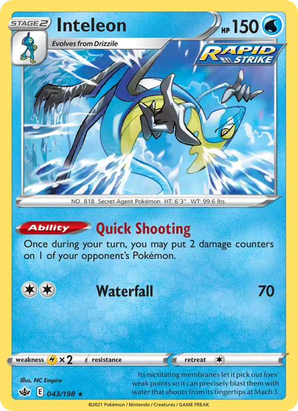 Inteleon 43 Chilling Reign Pokesingles