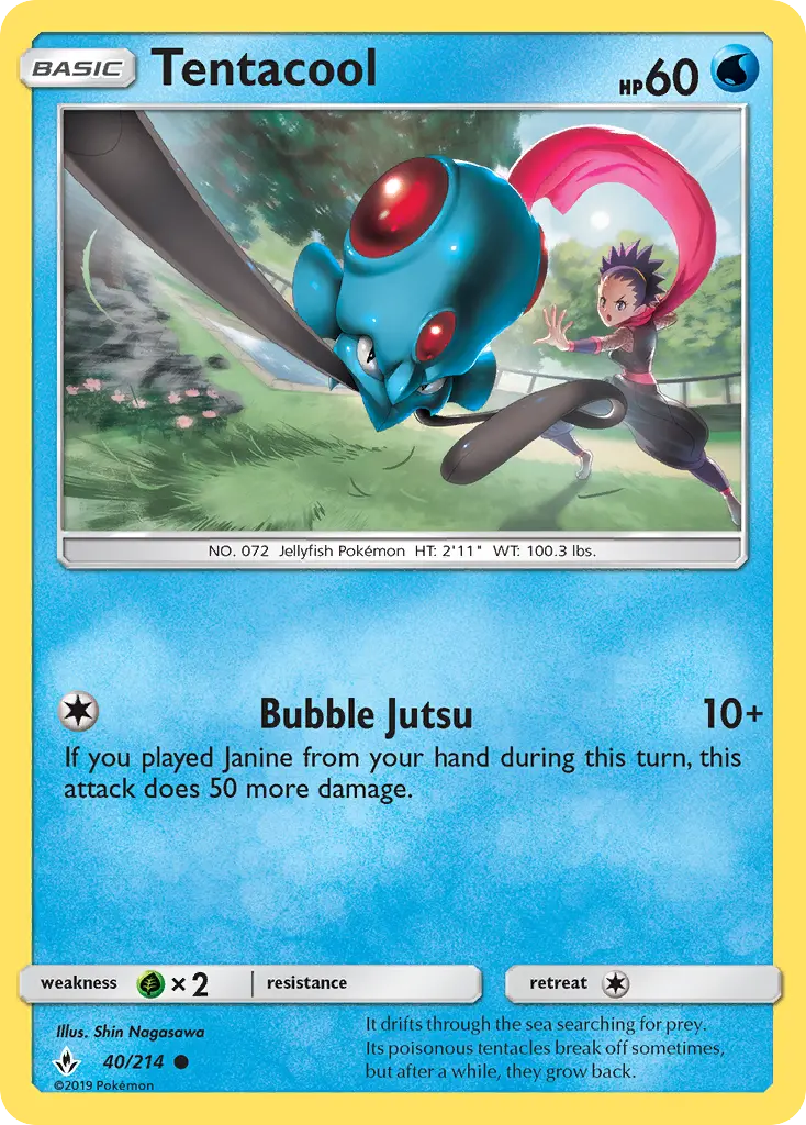 Tentacool 40 Unbroken Bonds Pokesingles