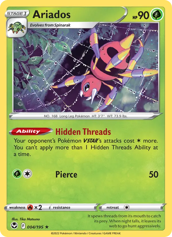 Ariados 4 Silver Tempest Pokesingles
