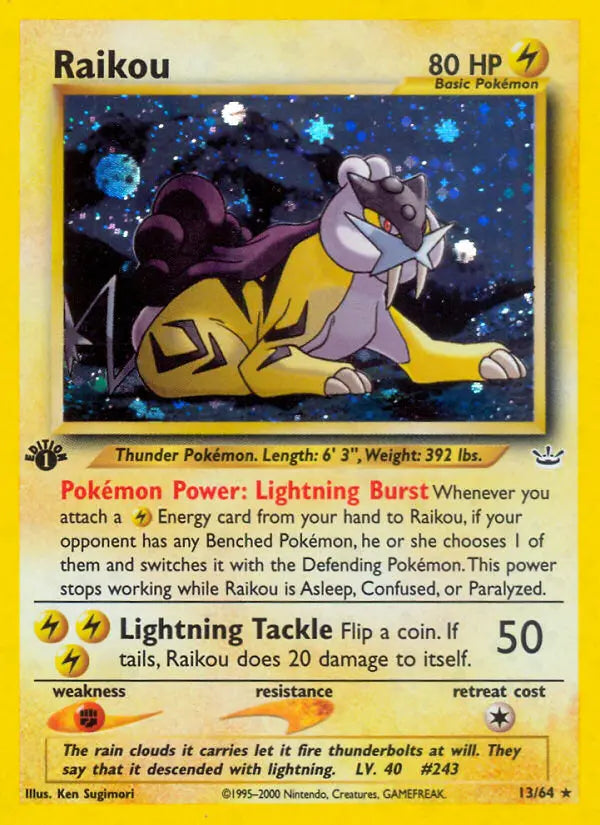 Raikou 13 Neo Revelation Pokesingles