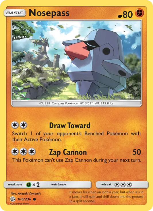 Nosepass 106 Cosmic Eclipse Pokesingles
