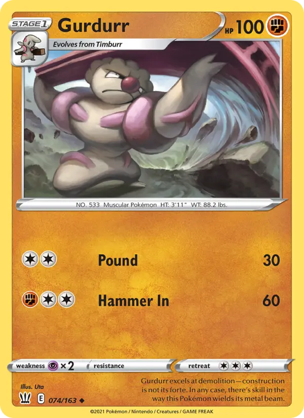 Gurdurr 74 Battle Styles Pokesingles