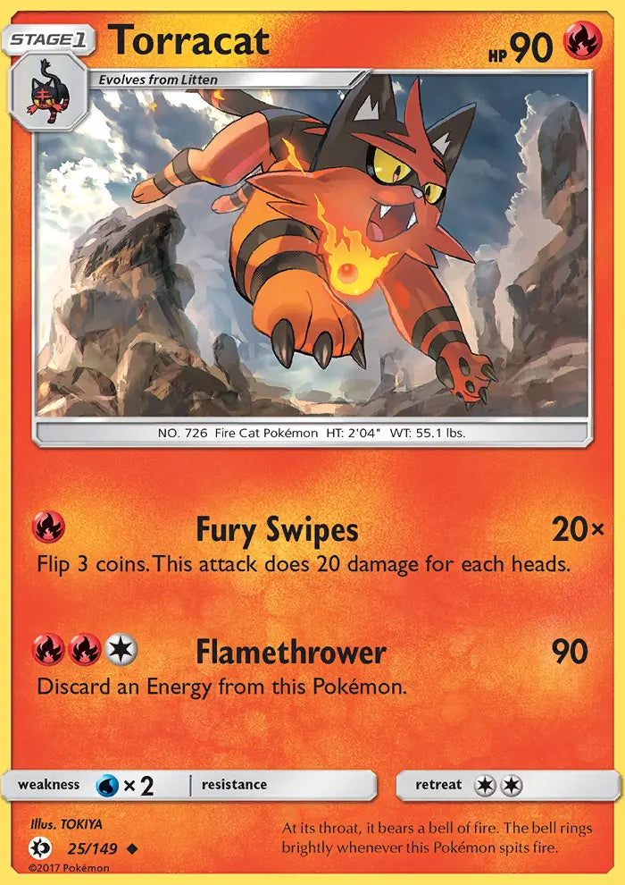Torracat 25 Sun & Moon Pokesingles
