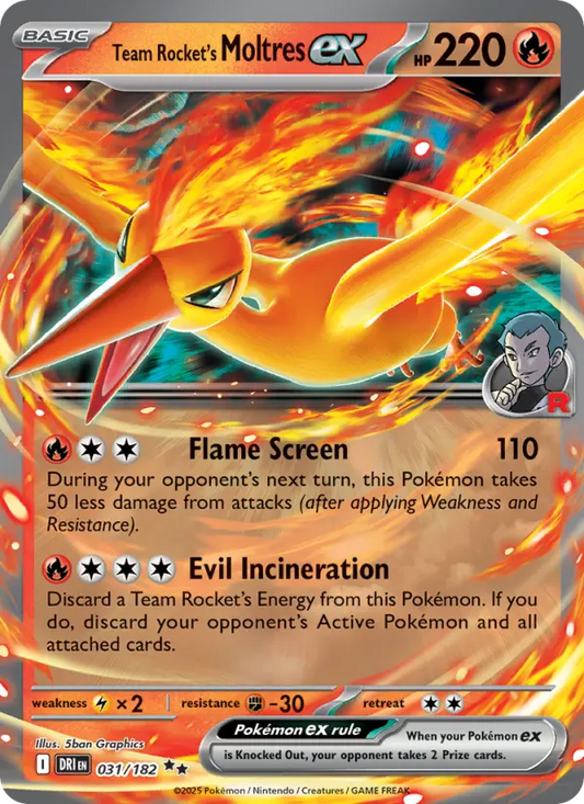 Team Rocket's Moltres ex 31 Destined Rivals Pokesingles
