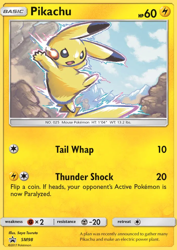 Pikachu SM98 SM Black Star Promos Pokesingles