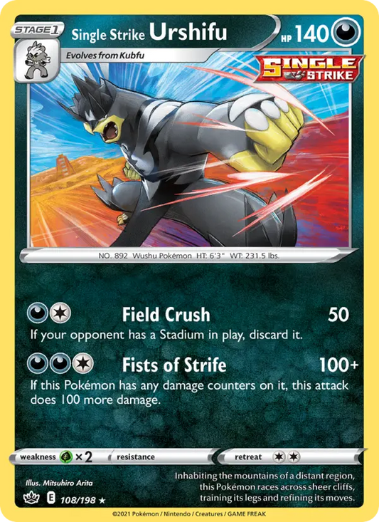 Single Strike Urshifu 108 Chilling Reign Pokesingles