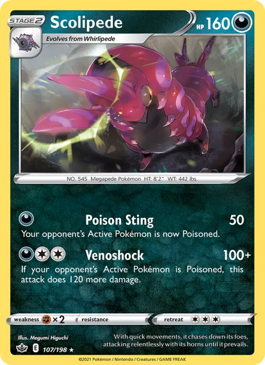 Scolipede 107 Chilling Reign Pokesingles