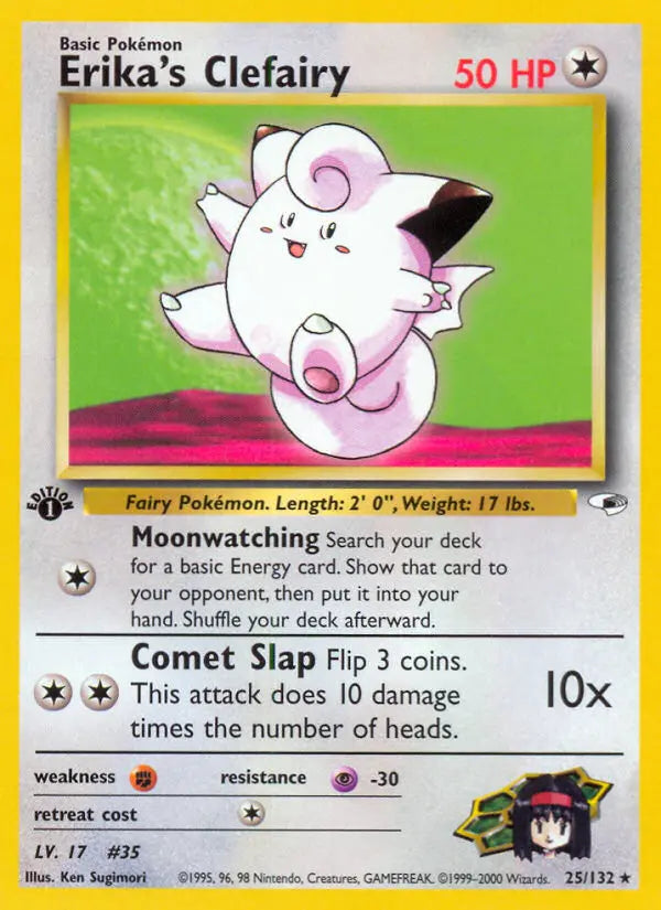 Erika's Clefairy 25 Gym Heroes Pokesingles