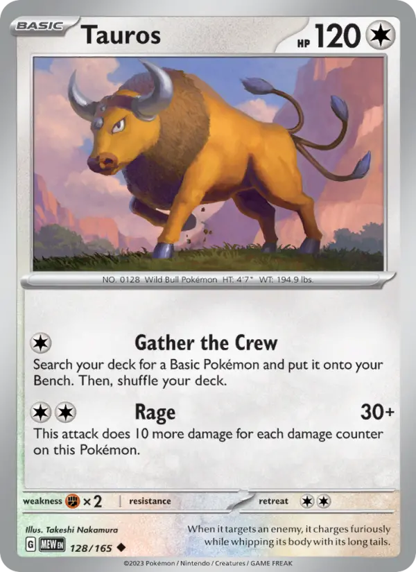 Tauros 128 151 Pokesingles