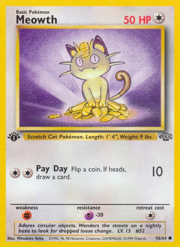Meowth 56 Jungle Pokesingles