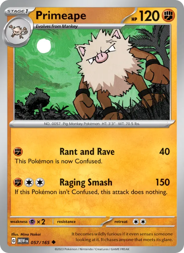 Primeape 57 151 Pokesingles