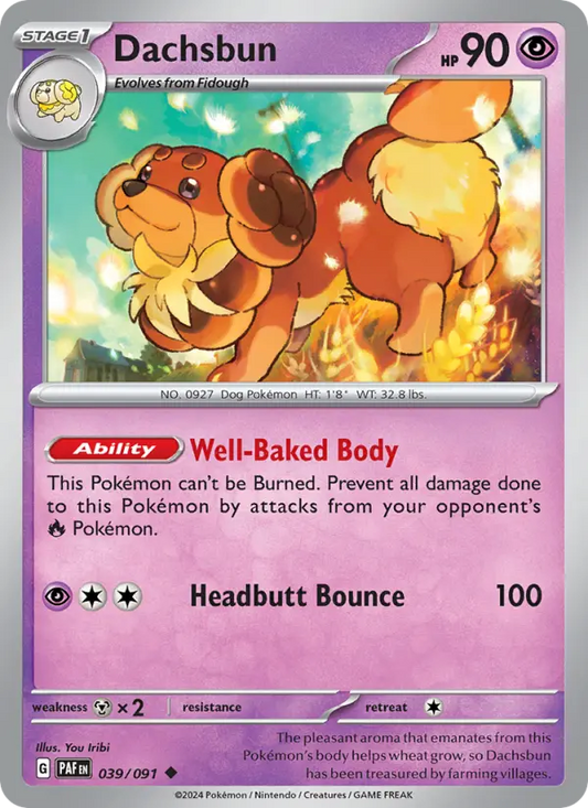 Dachsbun 39 Paldean Fates Pokesingles