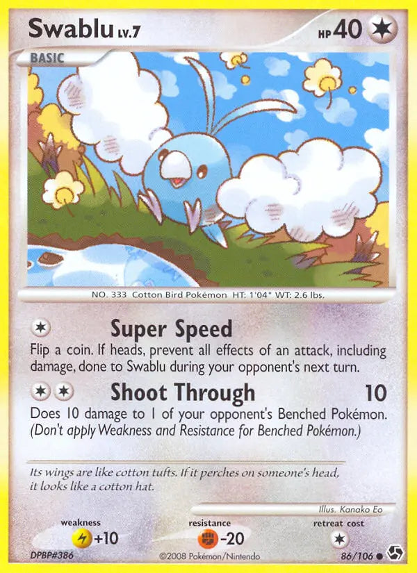 Swablu 86 Great Encounters Pokesingles
