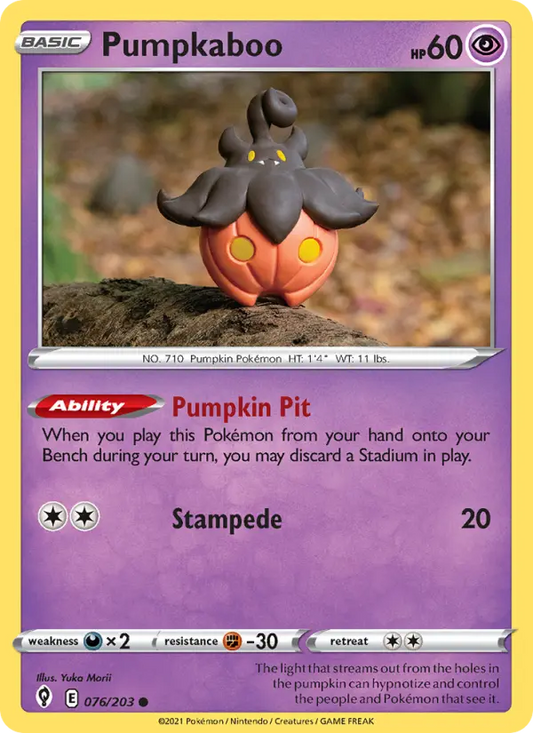 Pumpkaboo 76 Evolving Skies Pokesingles