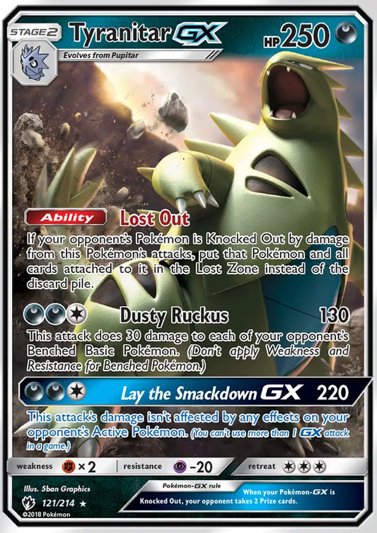 Tyranitar GX 121 Lost Thunder Pokesingles