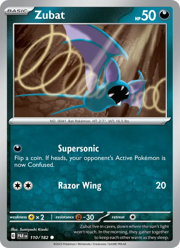 Zubat 110 Paradox Rift Pokesingles