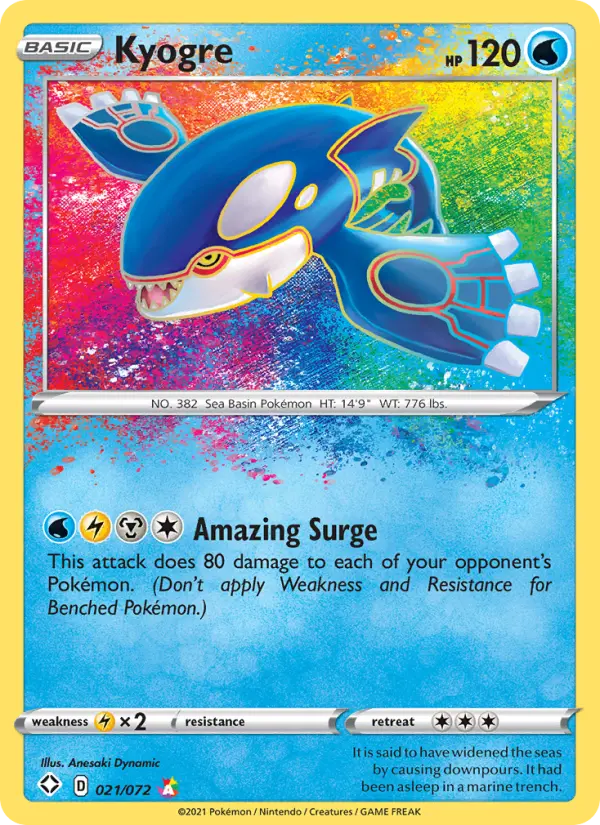 Kyogre 21 Shining Fates Pokesingles