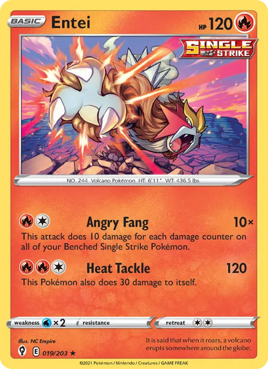 Entei 19 Evolving Skies Pokesingles