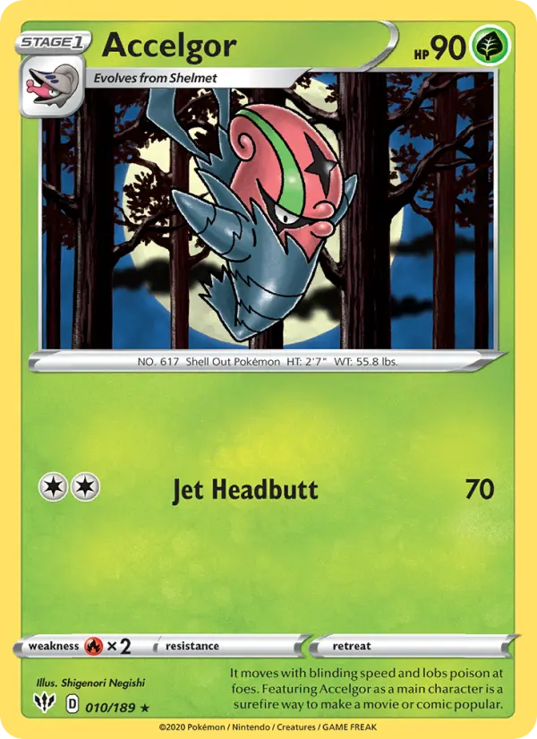 Accelgor 10 Darkness Ablaze Pokesingles