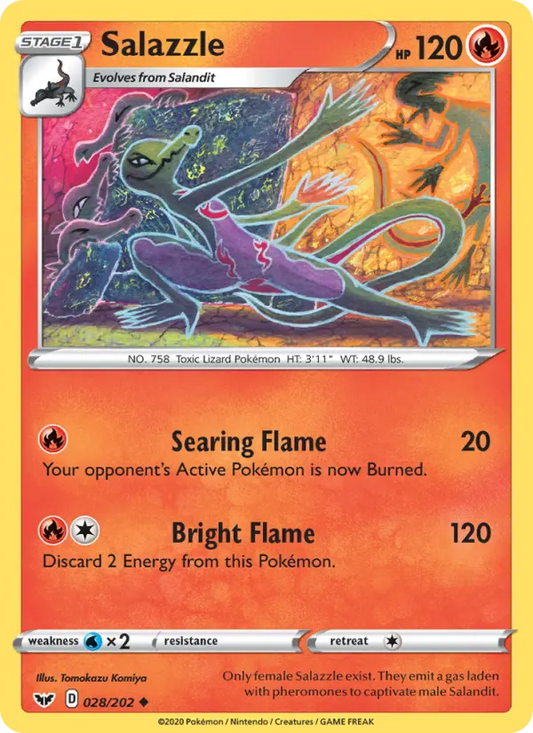 Salazzle 28 Sword & Shield Pokesingles
