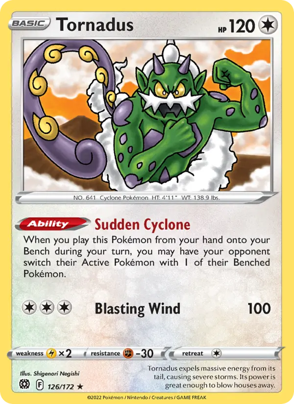 Tornadus 126 Brilliant Stars Pokesingles