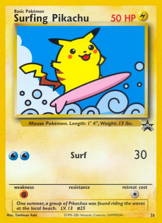Surfing Pikachu 28 Wizards Black Star Promos Pokesingles