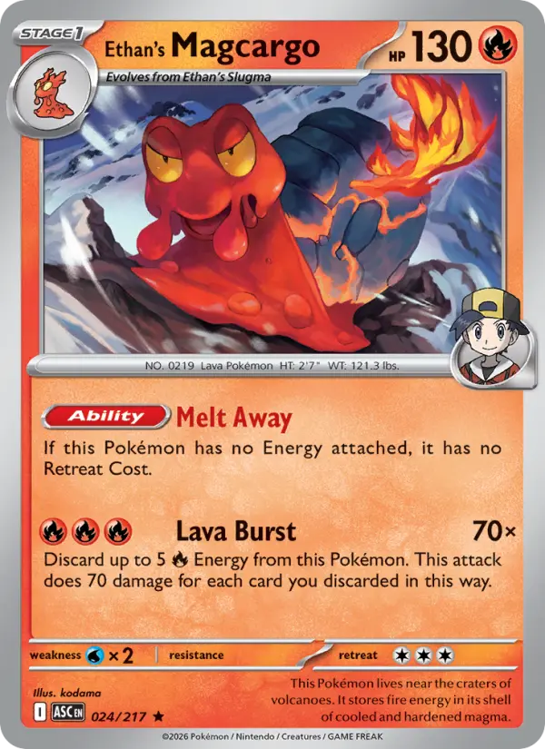 Ethan's Magcargo 24 Ascended Heroes Pokesingles