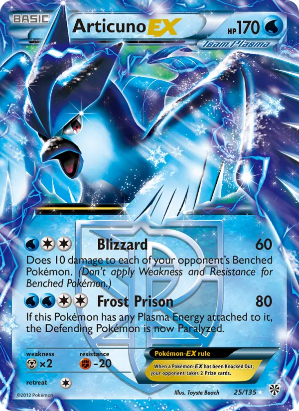 Articuno-EX 25 Plasma Storm Pokesingles