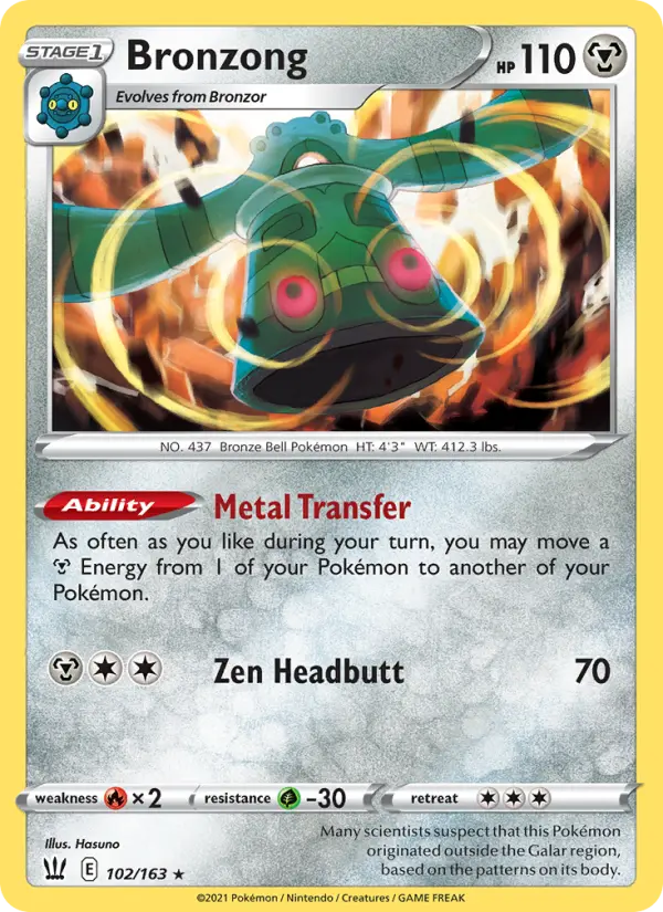 Bronzong 102 Battle Styles Pokesingles