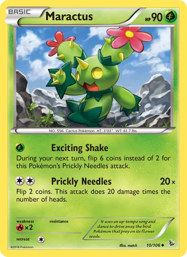 Maractus 10 Flashfire Pokesingles