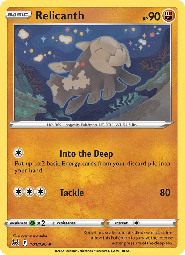 Relicanth 101 Lost Origin Pokesingles