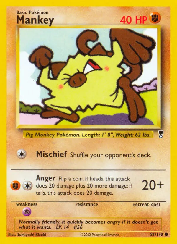 Mankey 81 Legendary Collection Pokesingles