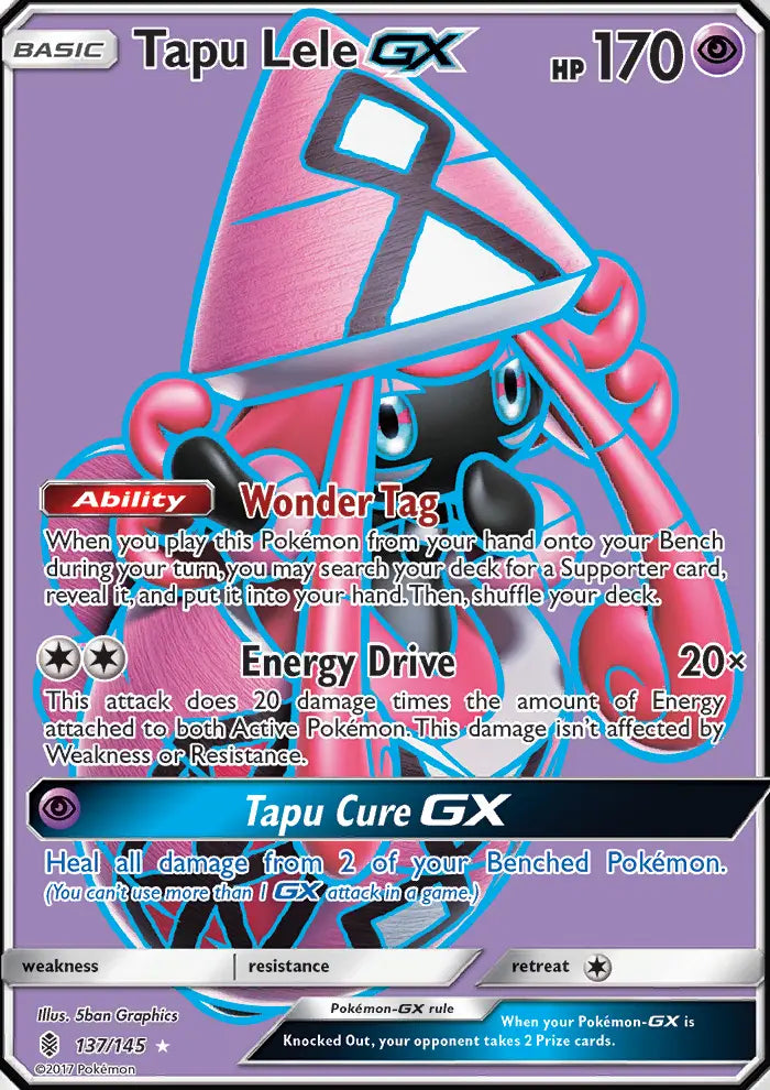 Tapu Lele GX 137 Guardians Rising Pokesingles