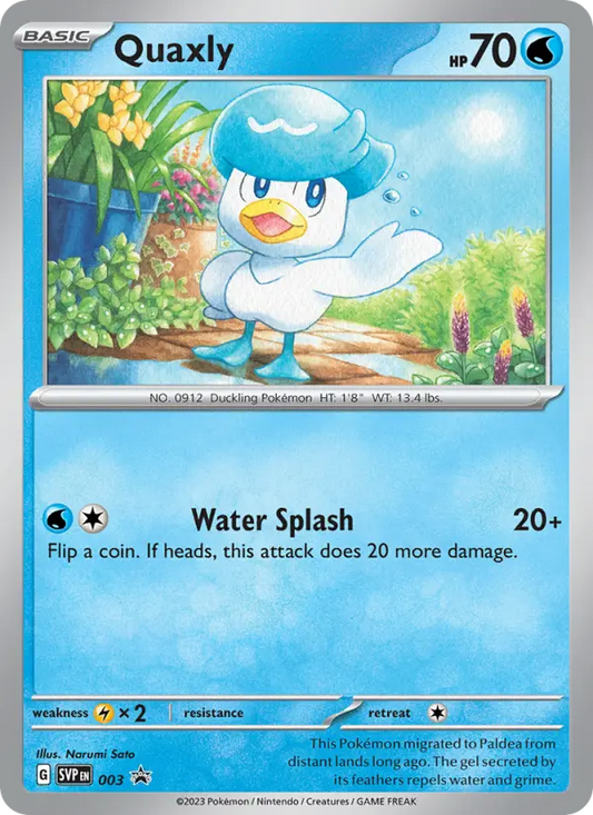 Quaxly 3 SVP Black Star Promos Pokesingles