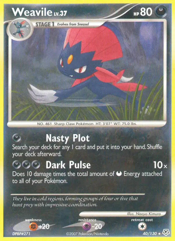 Weavile 40 Diamond & Pearl Pokesingles