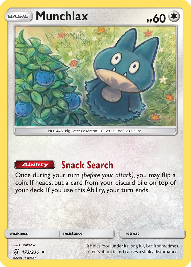 Munchlax 173 Unified Minds Pokesingles