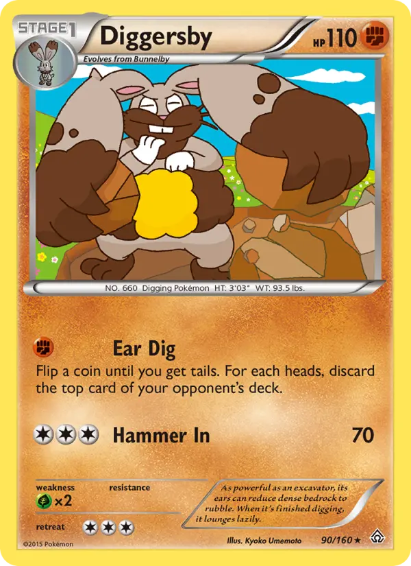 Diggersby 90 Primal Clash Pokesingles