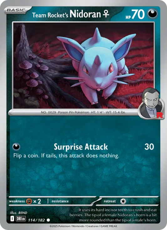 Team Rocket's Nidoran♀ 114 Destined Rivals Pokesingles