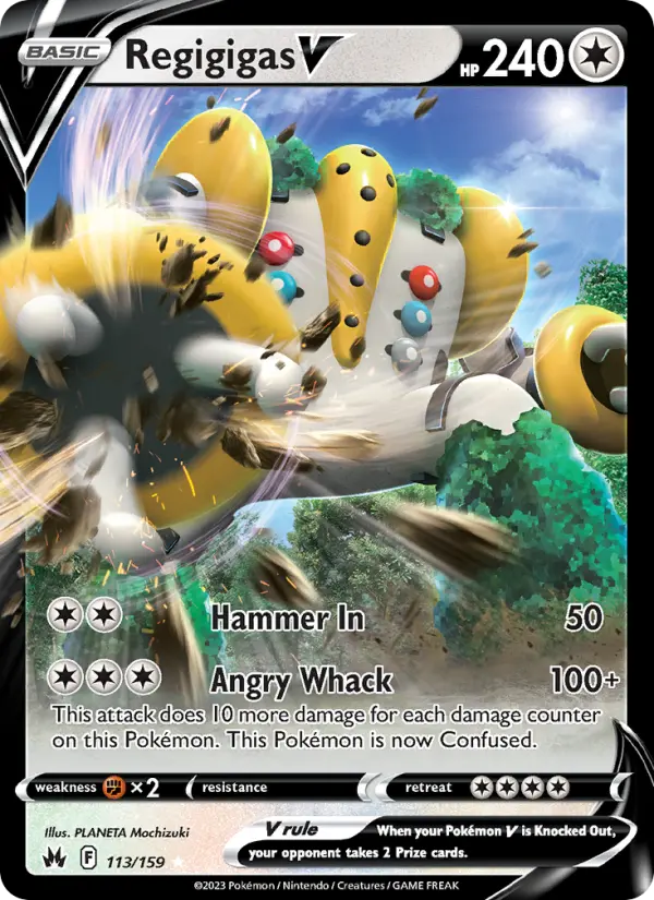Regigigas V 113 Crown Zenith Pokesingles