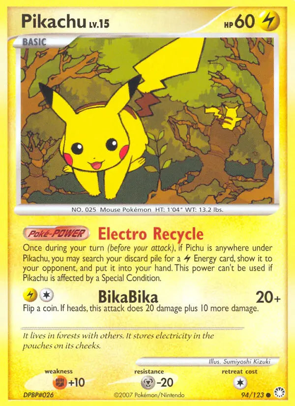 Pikachu 94 Mysterious Treasures Pokesingles