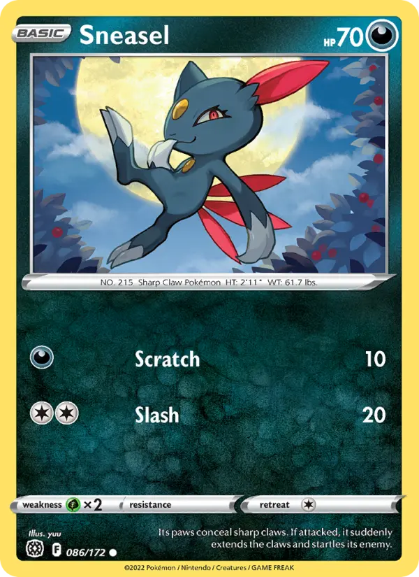 Sneasel 86 Brilliant Stars Pokesingles
