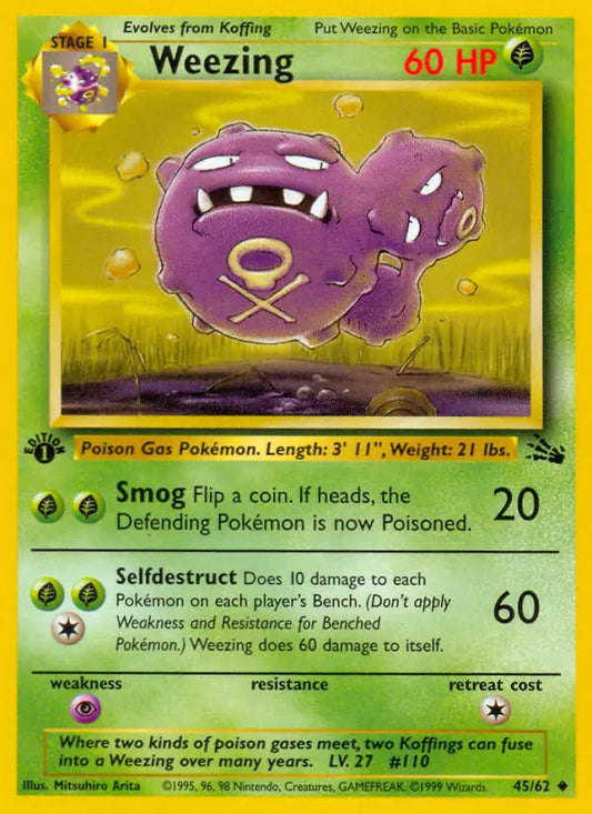 Weezing 45 Fossil Pokesingles