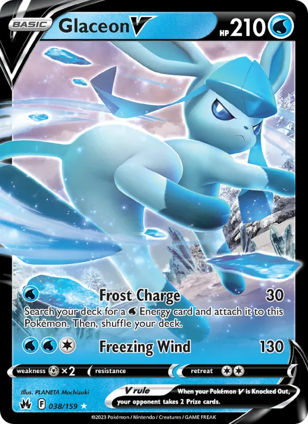 Glaceon V 38 Crown Zenith Pokesingles