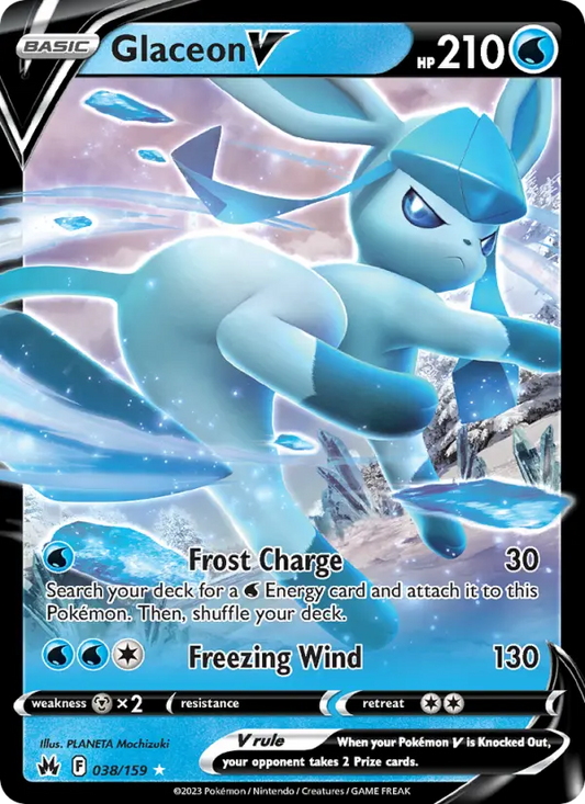 Glaceon V 38 Crown Zenith Pokesingles