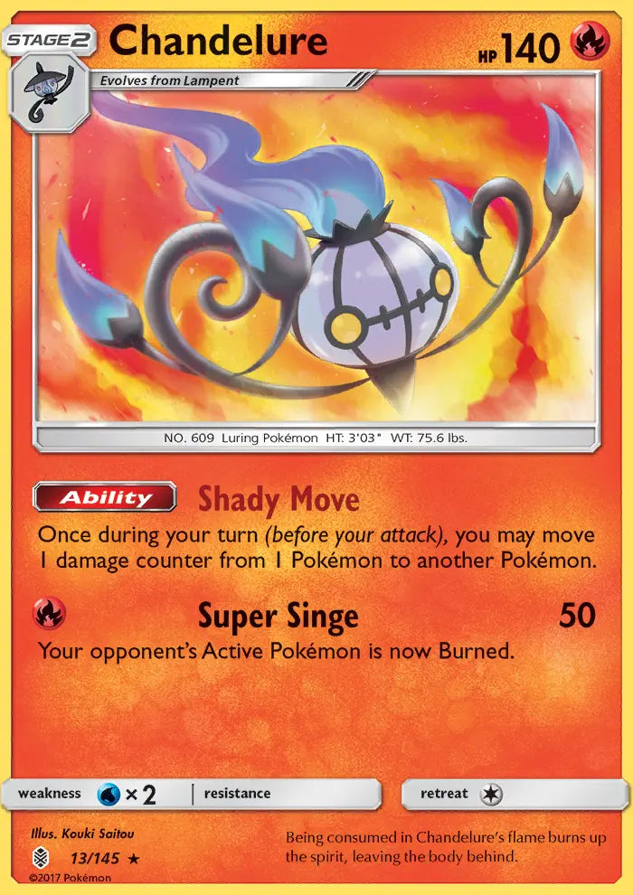 Chandelure 13 Guardians Rising Pokesingles